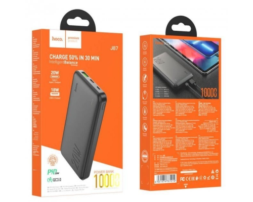 Power Bank Hoco J87 Tracker PD+QC3.0 (10000 mAh) black PLS-00-00095206