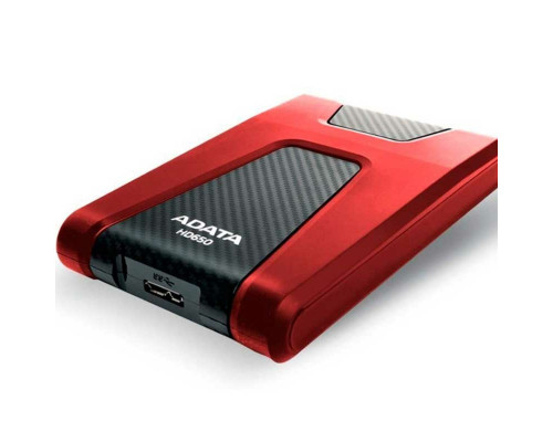 PHD External 2.5'' ADATA USB 3.2 Gen. 1 DashDrive Durable HD650 1TB Red