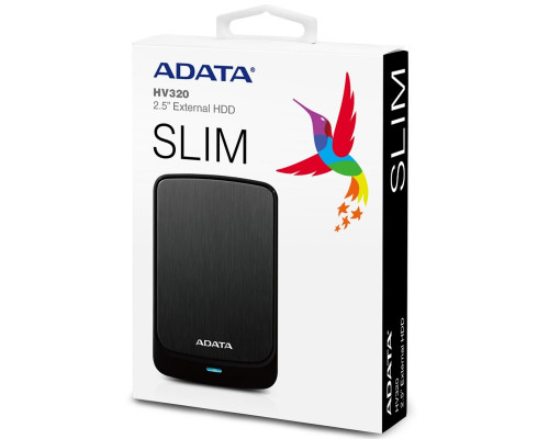 PHD External 2.5'' ADATA USB 3.2 Gen. 1 HV320 1TB Slim Black