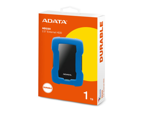 PHD External 2.5'' ADATA USB 3.1 DashDrive Durable HD330 1TB Blue