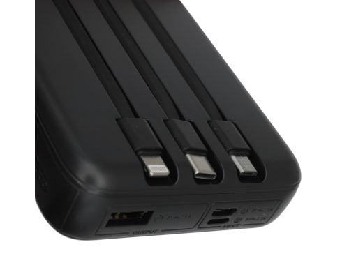 Power Bank Itel Star 200C 10.5W з кабелем 3в1 (20000 mAh) black PLS-00-00155345