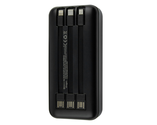Power Bank iDragon Power KPG-210 22.5W з кабелем 3в1 (20000 mah) black PLS-00-00156504