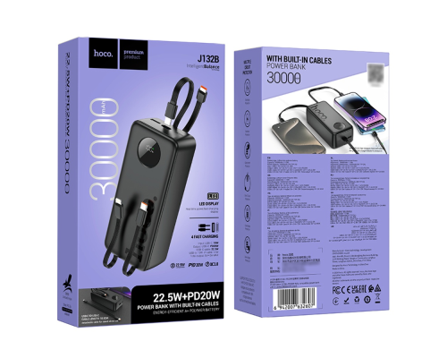 Power Bank Hoco J132B 22.5W PD20W (30000 mAh) black PLS-00-00135475