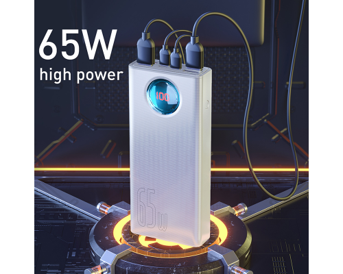 Power Bank Baseus Amblight Digital Display QC PD 65W (30000 mAh) white PLS-00-00068877