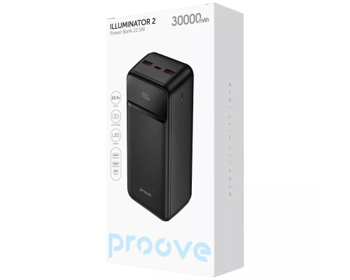 Power Bank Proove Illuminator 2 22.5W (30000 mah) black PLS-00-00147344