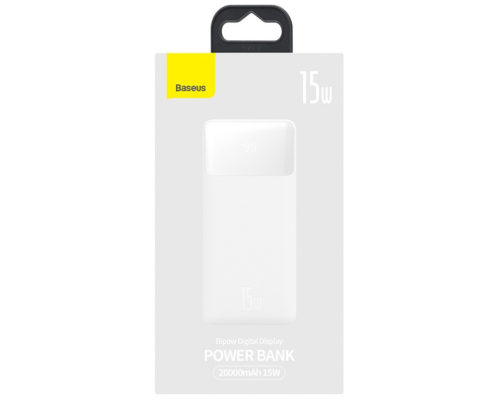 Power Bank Baseus Bipow Digital Display 15W (30000 mAh) white PLS-00-00100787