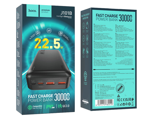 Power Bank Hoco J101B Astute 22,5W (30000 mAh) black PLS-00-00109091