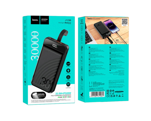 Power Bank Hoco J123B Element 22,5W PD20W (30000 mAh) black PLS-00-00132201