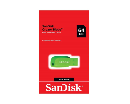 Flash SanDisk USB 2.0 Cruzer Blade 32Gb Green