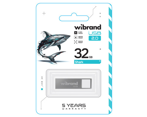 Flash Wibrand USB 2.0 Shark 32Gb Silver