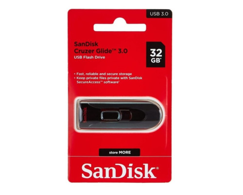 Flash SanDisk USB 2.0 Cruzer Glide 32Gb Black/Red