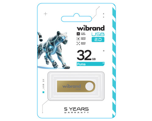 Flash Wibrand USB 2.0 Puma 32Gb Gold