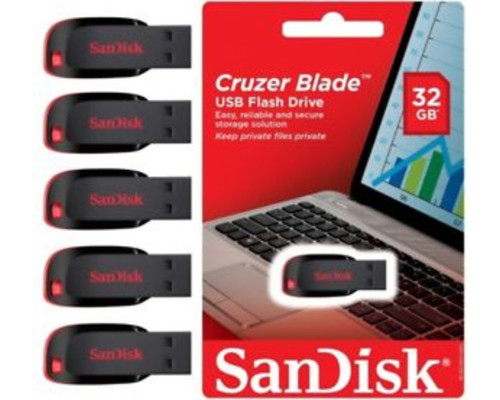 Flash SanDisk USB 2.0 Cruzer Blade 32Gb Black/Red