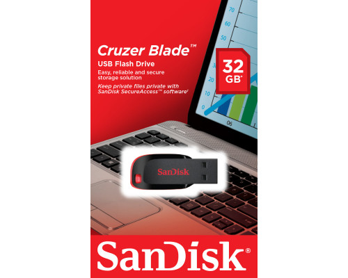 Flash SanDisk USB 2.0 Cruzer Blade 32Gb Black/Red