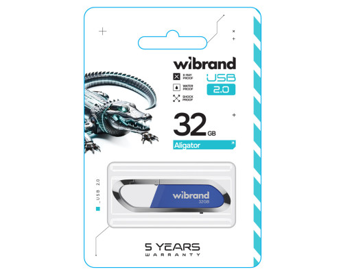 Flash Wibrand USB 2.0 Aligator 32Gb Blue