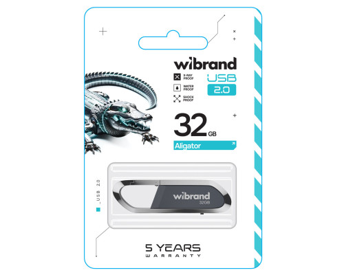 Flash Wibrand USB 2.0 Aligator 32Gb Grey