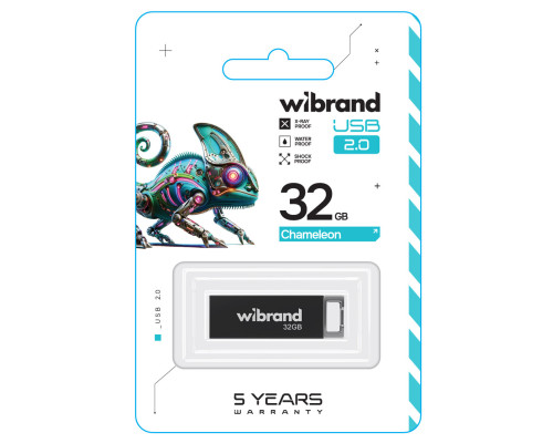 Flash Wibrand USB 2.0 Chameleon 32Gb Black