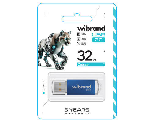 Flash Wibrand USB 2.0 Cougar 32Gb Blue