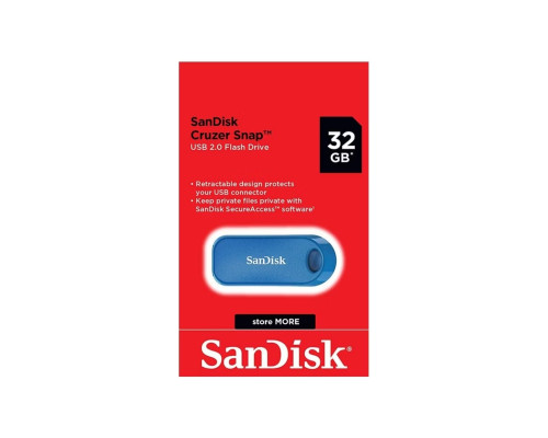 Flash SanDisk USB 2.0 Cruzer Snap 32Gb Blue