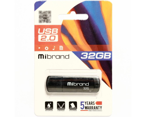 Flash Mibrand USB 2.0 Grizzly 32Gb Black