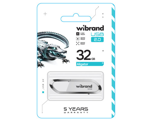 Flash Wibrand USB 2.0 Aligator 32Gb White