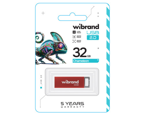 Flash Wibrand USB 2.0 Chameleon 32Gb Red