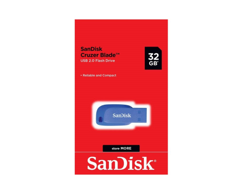 Flash SanDisk USB 2.0 Cruzer Blade 32Gb Electric Blue