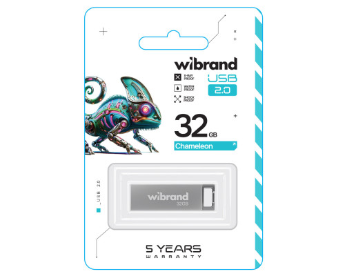 Flash Wibrand USB 2.0 Chameleon 32Gb Silver