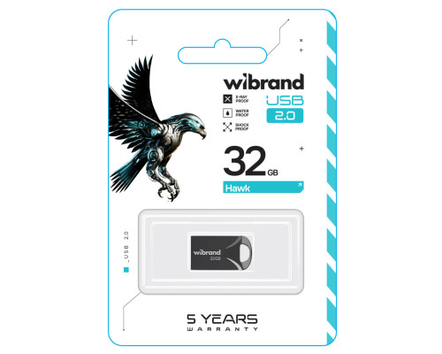 Flash Wibrand USB 2.0 Hawk 32Gb Black