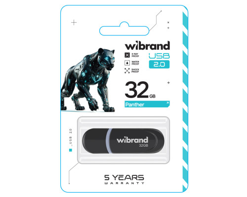 Flash Wibrand USB 2.0 Panther 32Gb Black