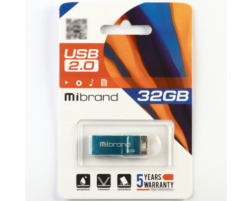 Flash Mibrand USB 2.0 Сhameleon 32Gb Light blue