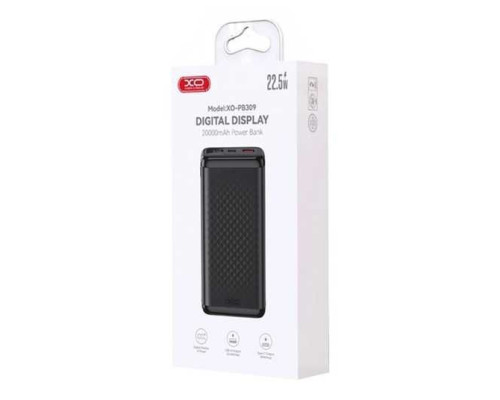 Універсальна мобільна батарея XO PB309 22.5W Digital Fast Charger 20000mAh Білий mag-6975837584341146250