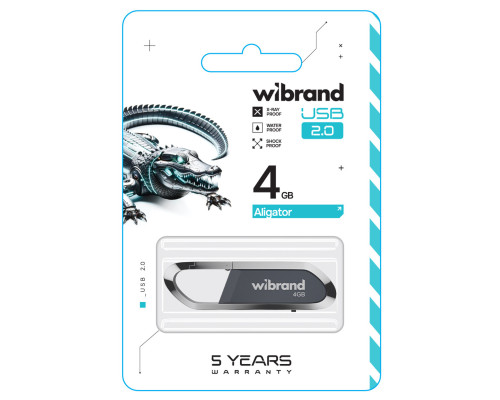 Flash Wibrand USB 2.0 Aligator 4Gb Grey