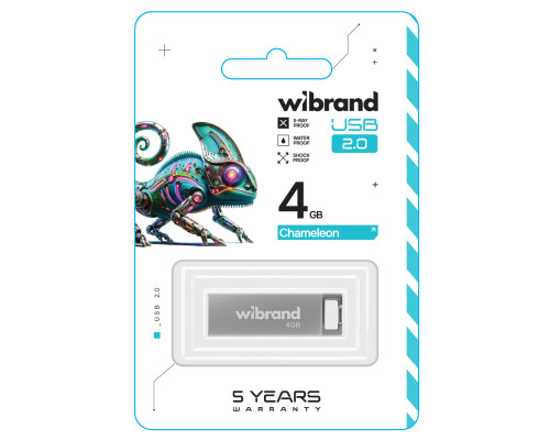 Flash Wibrand USB 2.0 Chameleon 4Gb Silver