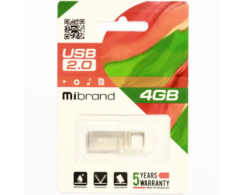 Flash Mibrand USB 2.0 Shark 4Gb Silver