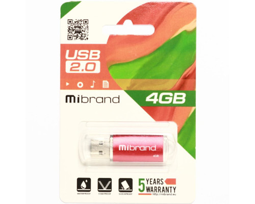 Flash Mibrand USB 2.0 Cougar 4Gb Red