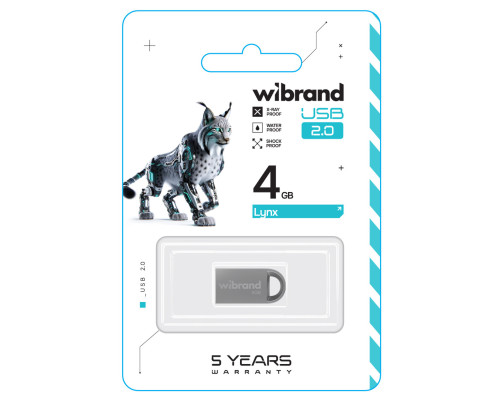 Flash Wibrand USB 2.0 Lynx 4Gb Silver