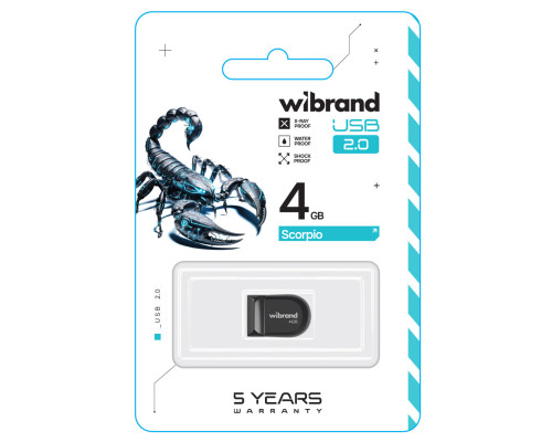 Flash Wibrand USB 2.0 Scorpio 4Gb Black