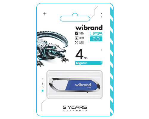 Flash Wibrand USB 2.0 Aligator 4Gb Blue