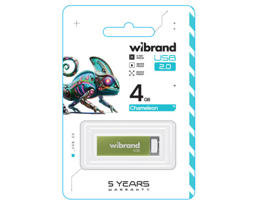 Flash Wibrand USB 2.0 Chameleon 4Gb Light green