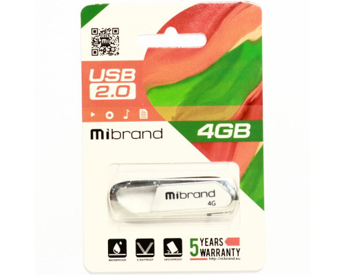 Flash Mibrand USB 2.0 Aligator 4Gb White