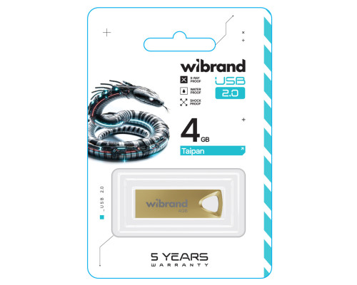 Flash Wibrand USB 2.0 Taipan 4Gb Gold