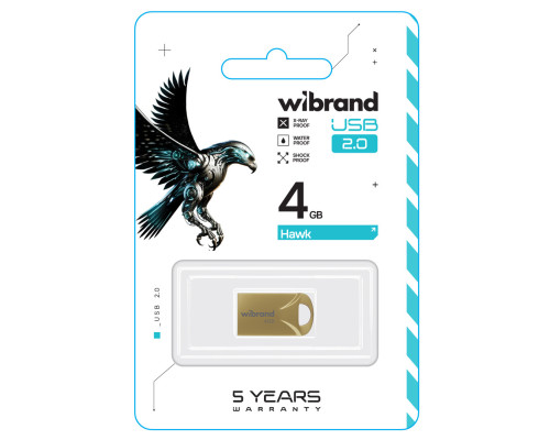 Flash Wibrand USB 2.0 Hawk 4Gb Gold