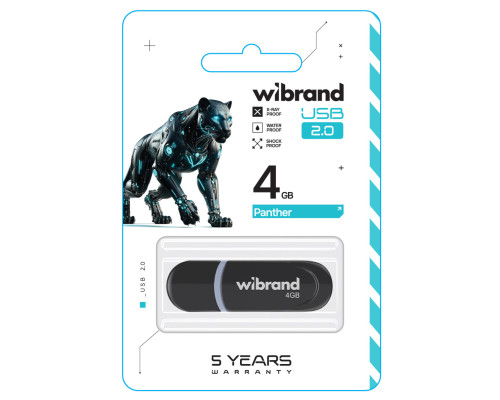 Flash Wibrand USB 2.0 Panther 4Gb Black