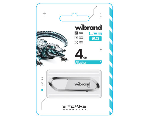 Flash Wibrand USB 2.0 Aligator 4Gb White