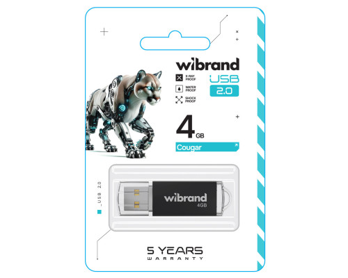 Flash Wibrand USB 2.0 Cougar 4Gb Black