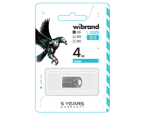 Flash Wibrand USB 2.0 Hawk 4Gb Silver