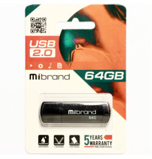 Flash Mibrand USB 2.0 Grizzly 64Gb Black