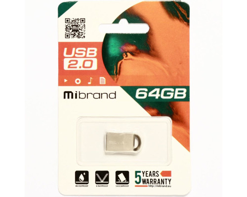 Flash Mibrand USB 2.0 Lynx 64Gb Silver