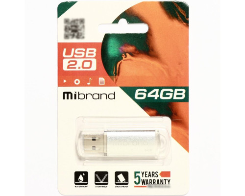 Flash Mibrand USB 2.0 Cougar 64Gb Silver